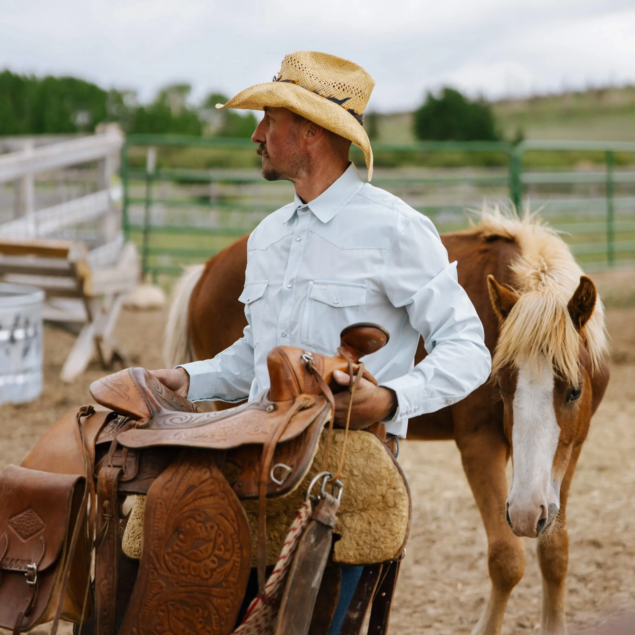 Confluence Tech Long Sleeve Shirt - Matagorda Sky sold by Sendero Provisions CO product image thumbnail 2