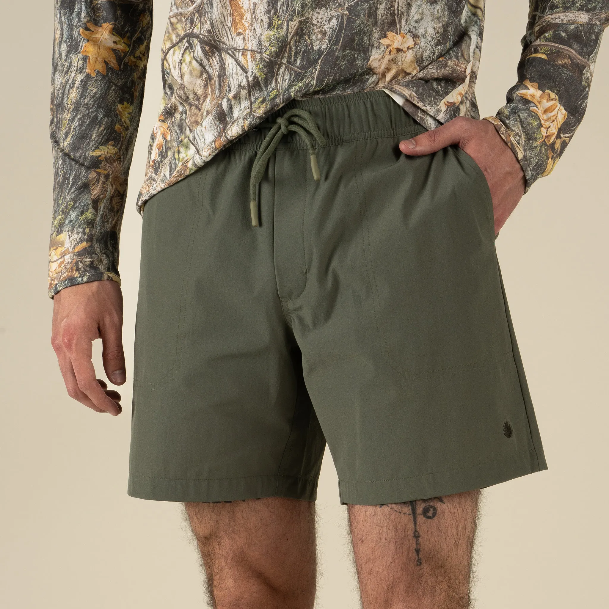 Bajada Hybrid Shorts - San Juan Green sold by Sendero Provisions CO product image thumbnail 2