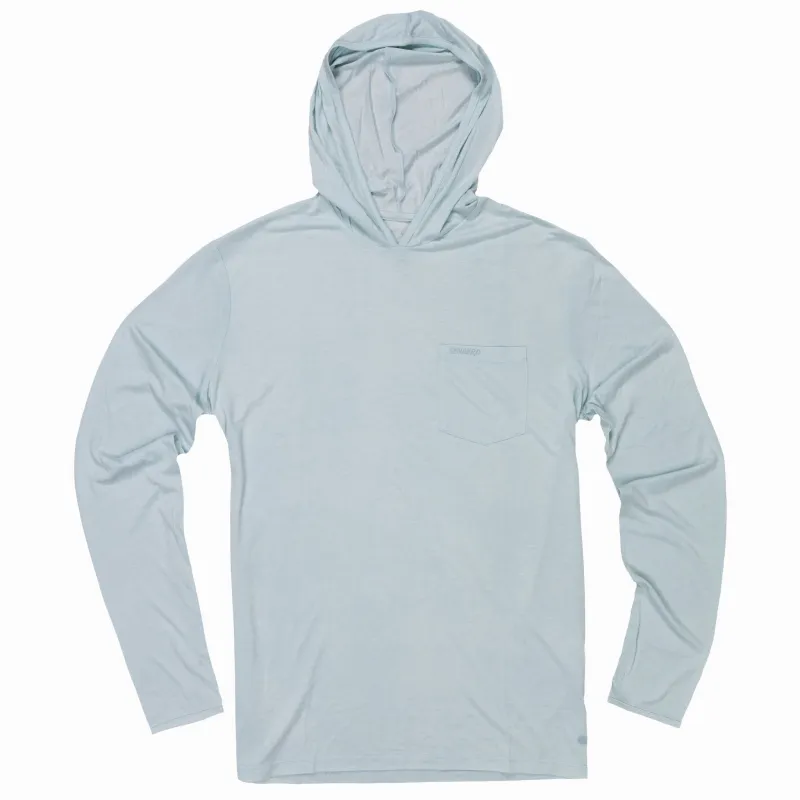 Yucatan Bamboo Hoodie Tech Shirt - Frio Blue made by Sendero Provisions CO