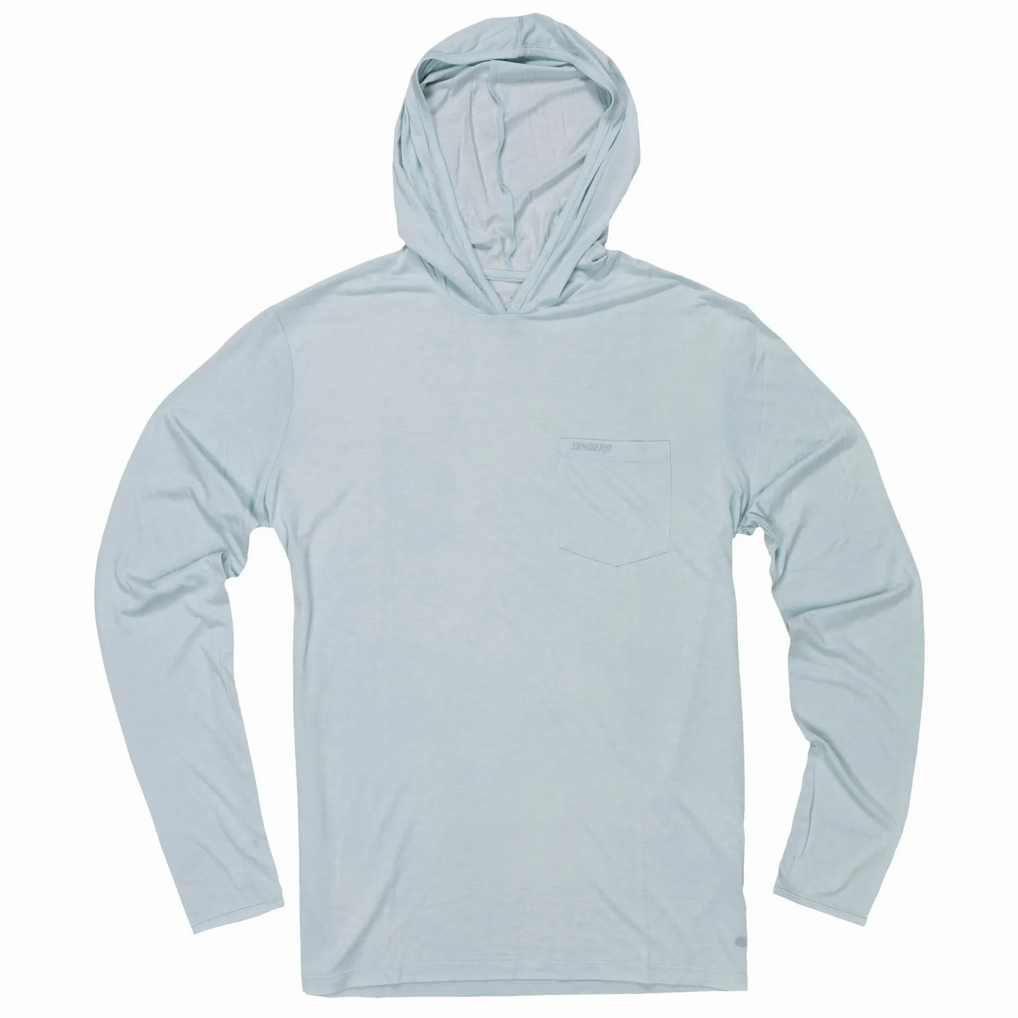 Yucatan Bamboo Hoodie Tech Shirt - Frio Blue sold by Sendero Provisions CO