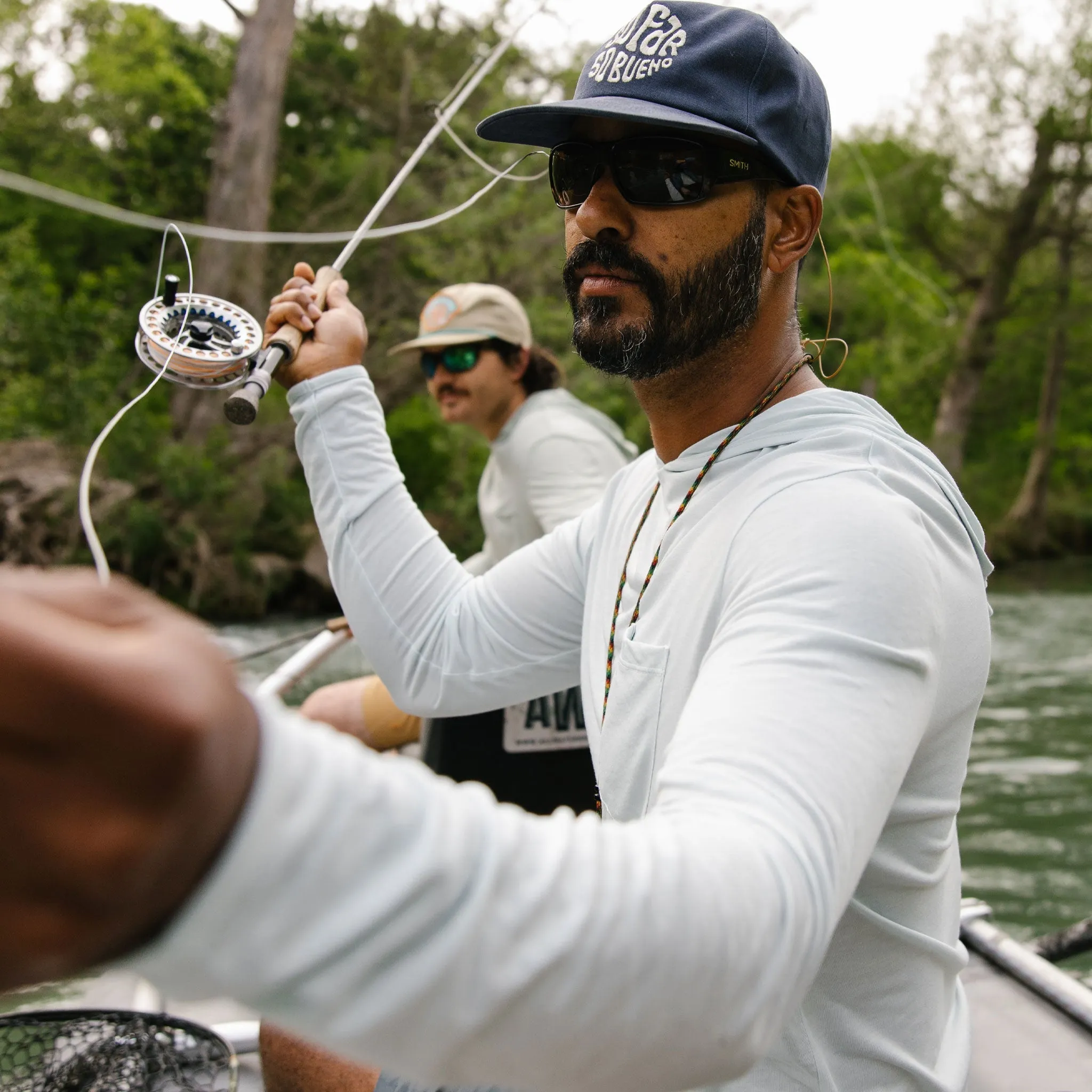 Yucatan Bamboo Hoodie Tech Shirt - Frio Blue sold by Sendero Provisions CO product image thumbnail 2