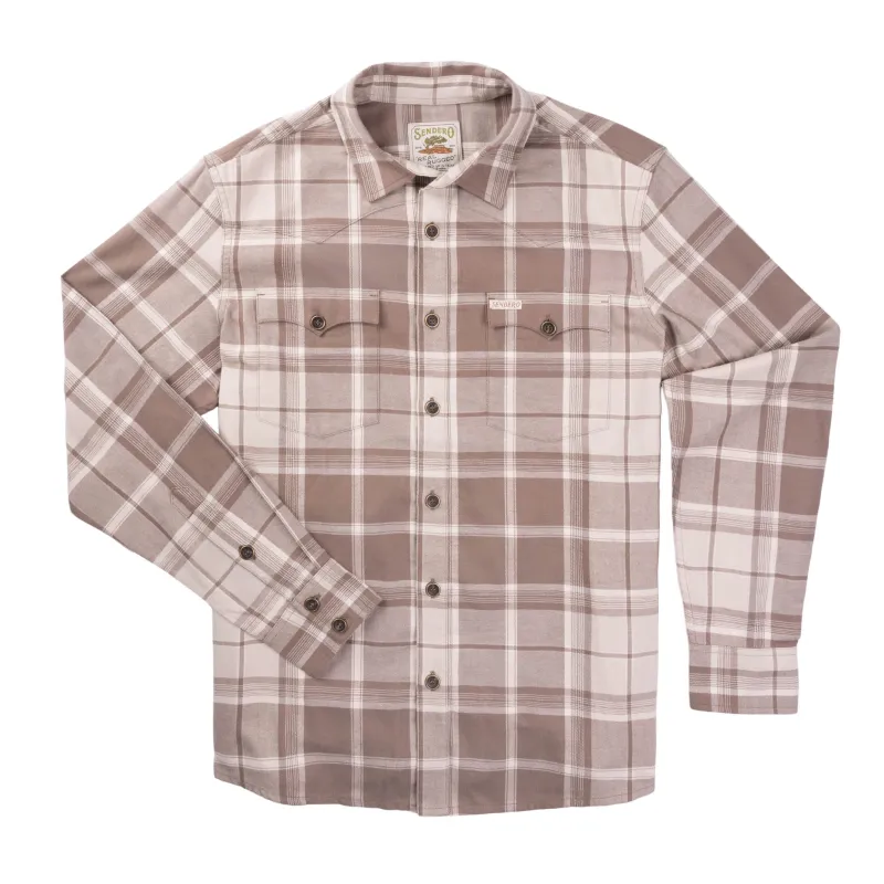 Durango Flannel Shirt - Tan/Brown made by Sendero Provisions CO