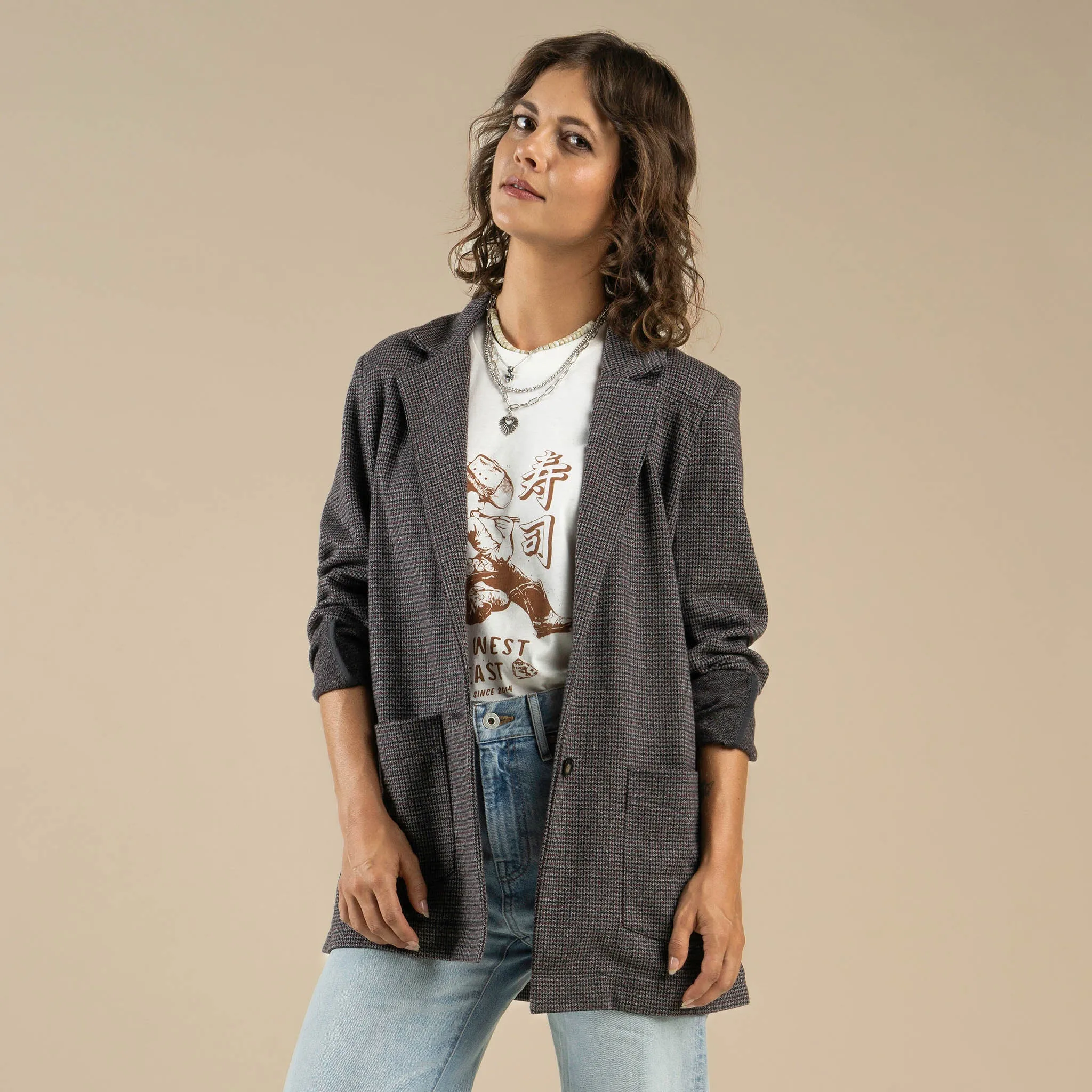 Eleanor Relaxed Western Blazer - Gray sold by Sendero Provisions CO