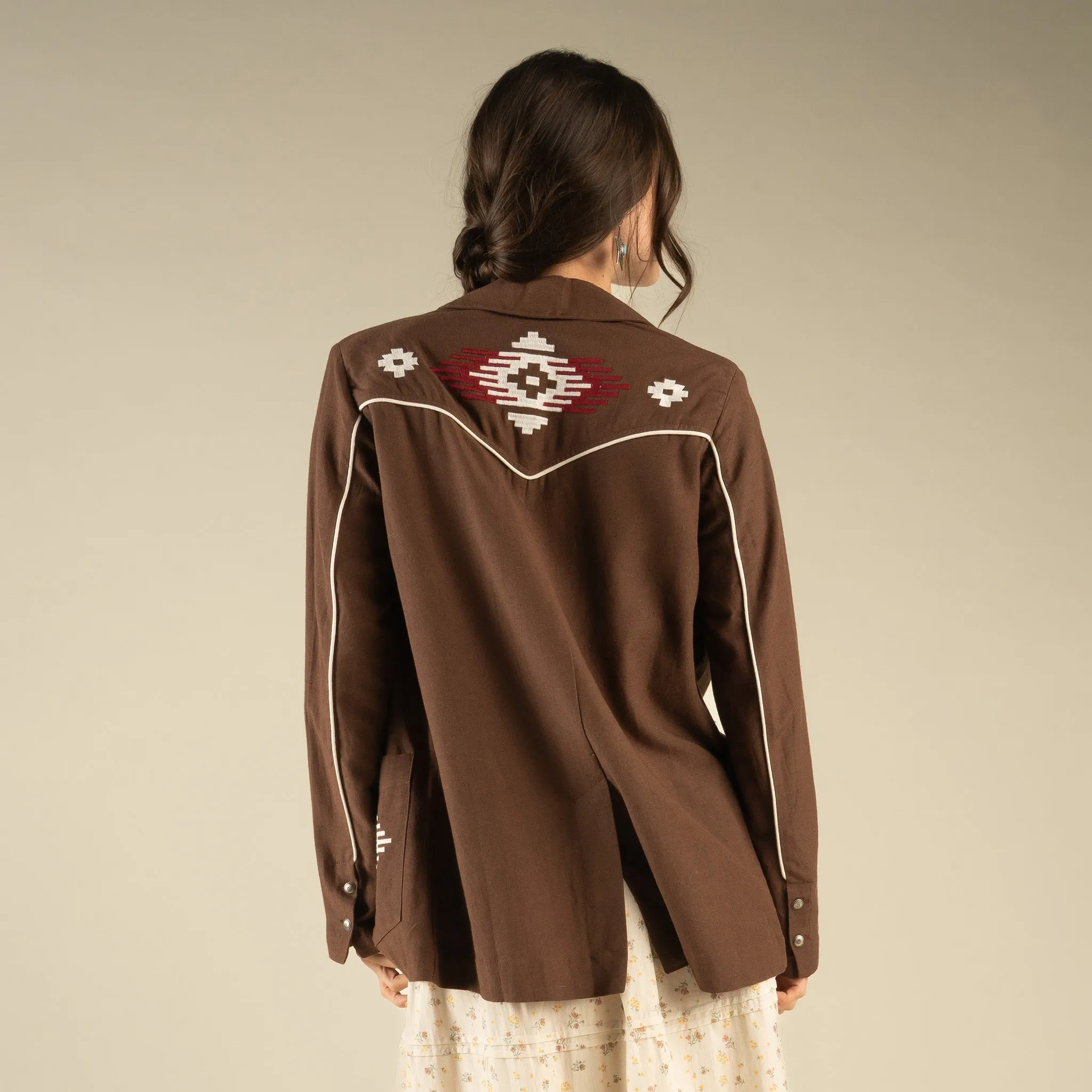 The Eleanor Relaxed Western Blazer - Oakroom sold by Sendero Provisions CO product image thumbnail 3