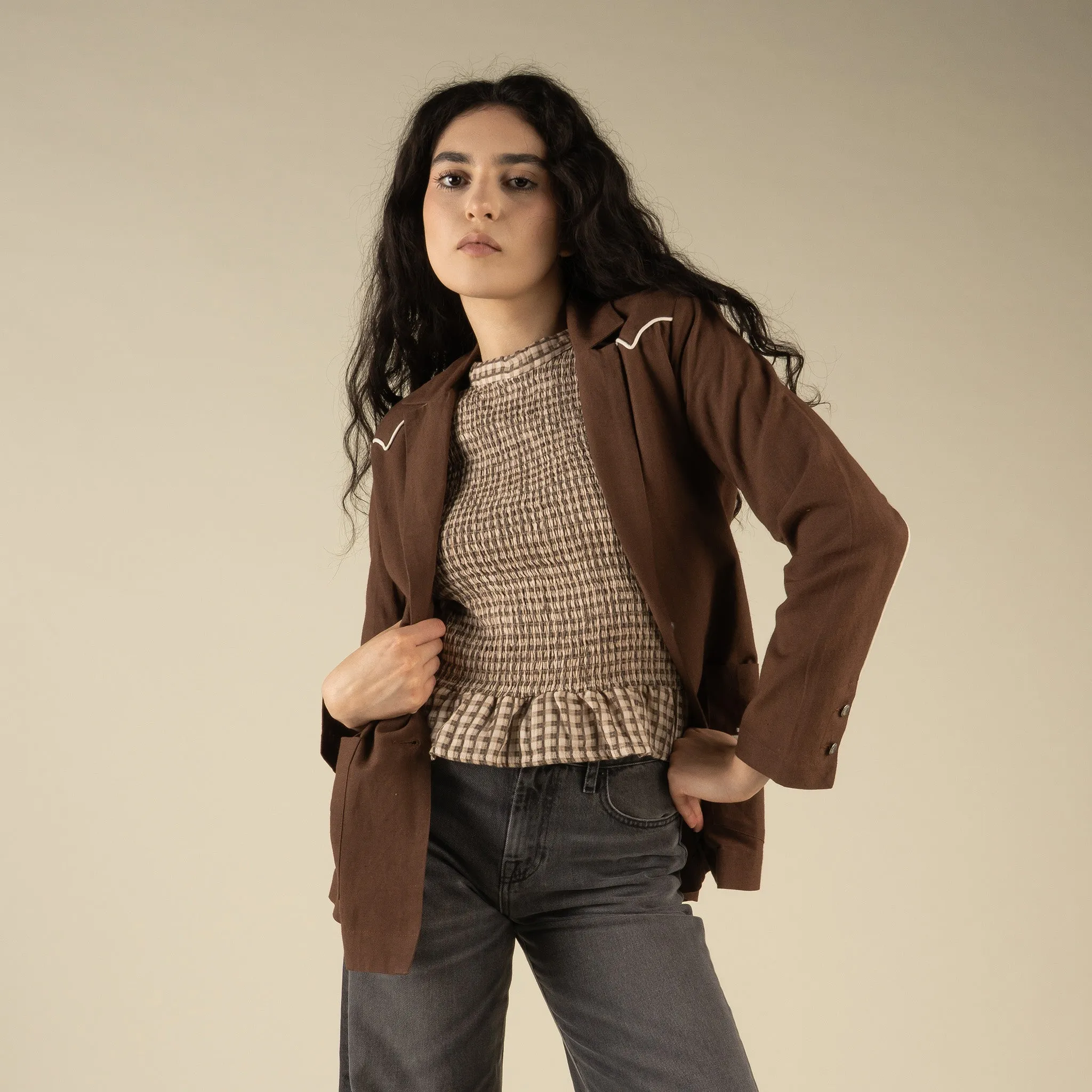 The Eleanor Relaxed Western Blazer - Oakroom sold by Sendero Provisions CO product image thumbnail 4