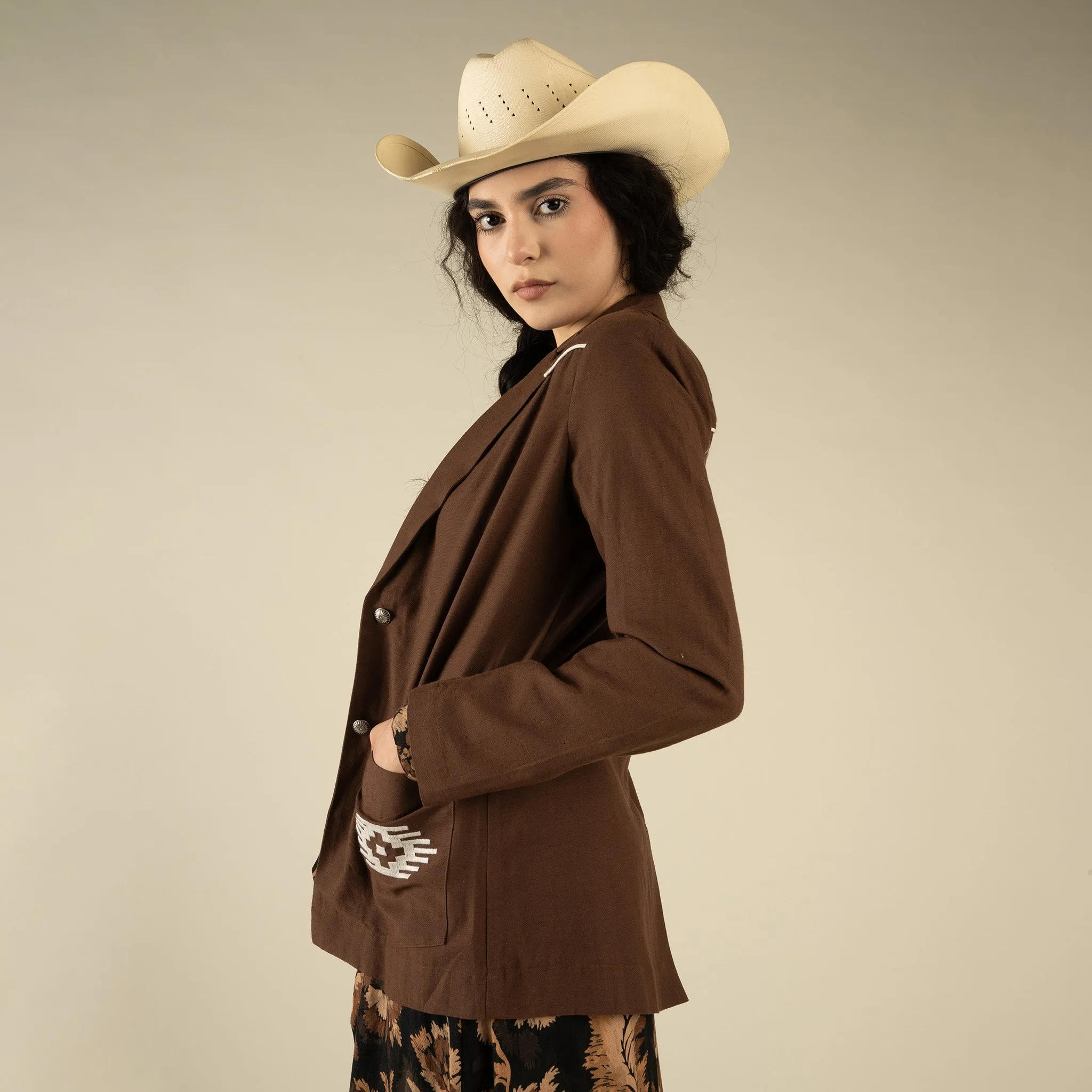 The Eleanor Relaxed Western Blazer - Oakroom sold by Sendero Provisions CO product image thumbnail 5