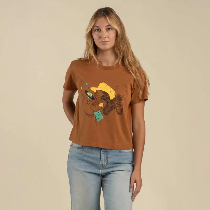 Cosmic Cowgirl Boxy Tee made by Sendero Provisions CO