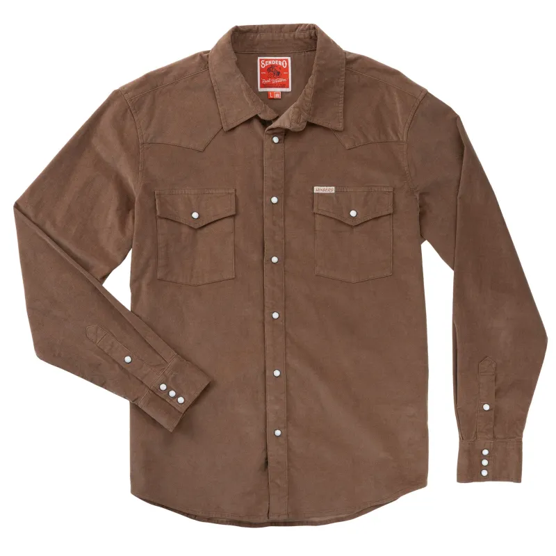 The Wyatt Pearl Snap Long Sleeve Corduroy Shirt made by Sendero Provisions CO