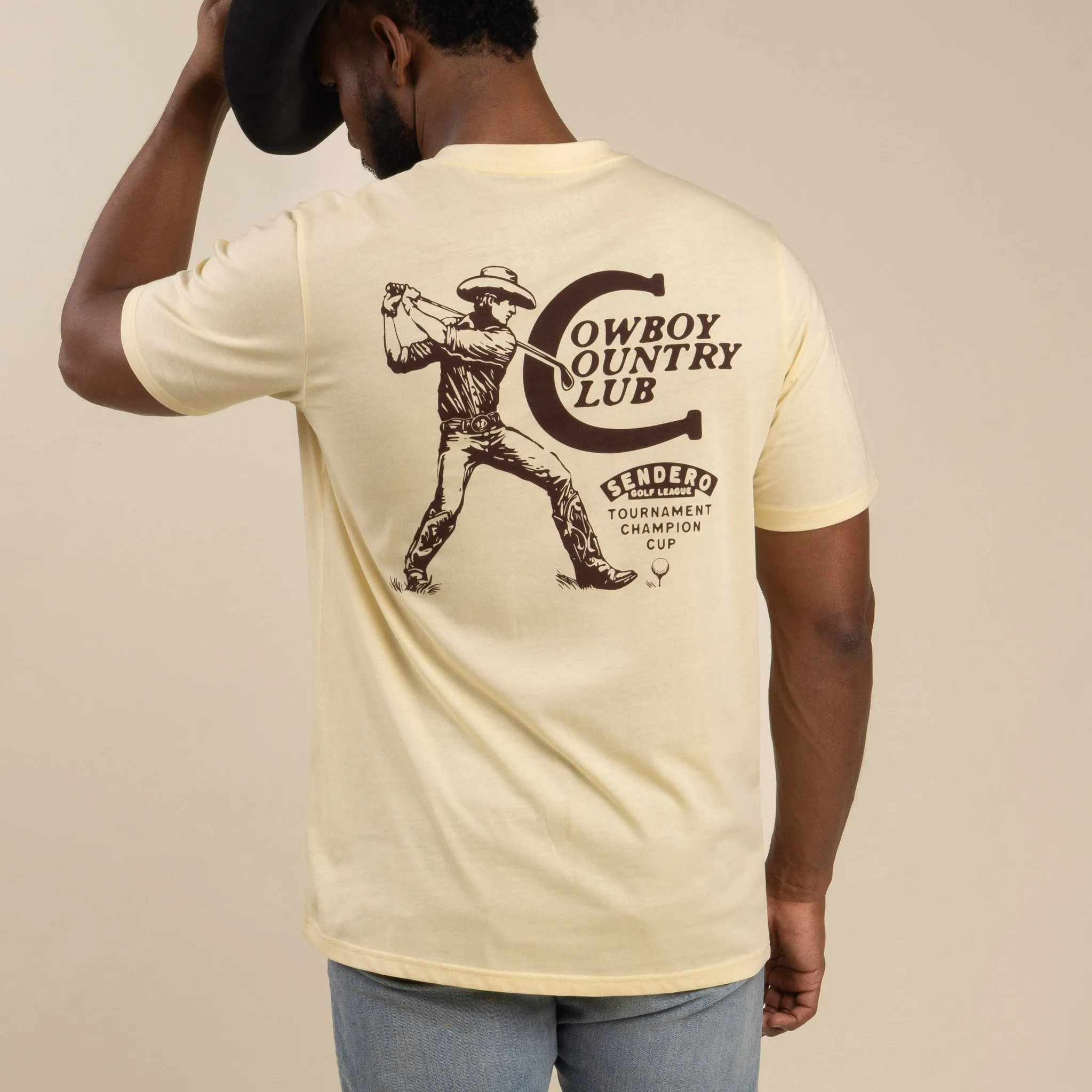 Cowboy Country Club T-Shirt - Cream sold by Sendero Provisions CO product image thumbnail 2