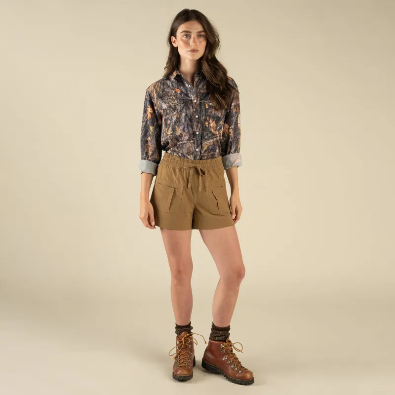 The Solaya Performance Short - Saddlebrush Brown made by Sendero Provisions CO