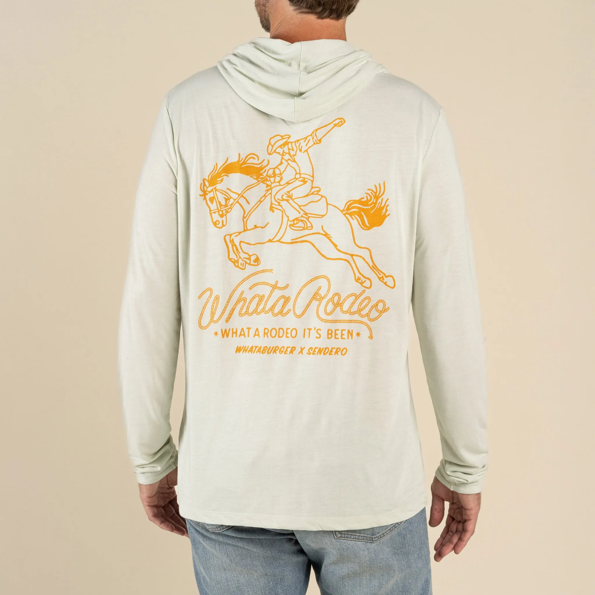 Yucatan Bamboo Hoodie Tech Shirt - Flats Green - WhataRodeo sold by Sendero Provisions CO product image thumbnail 4