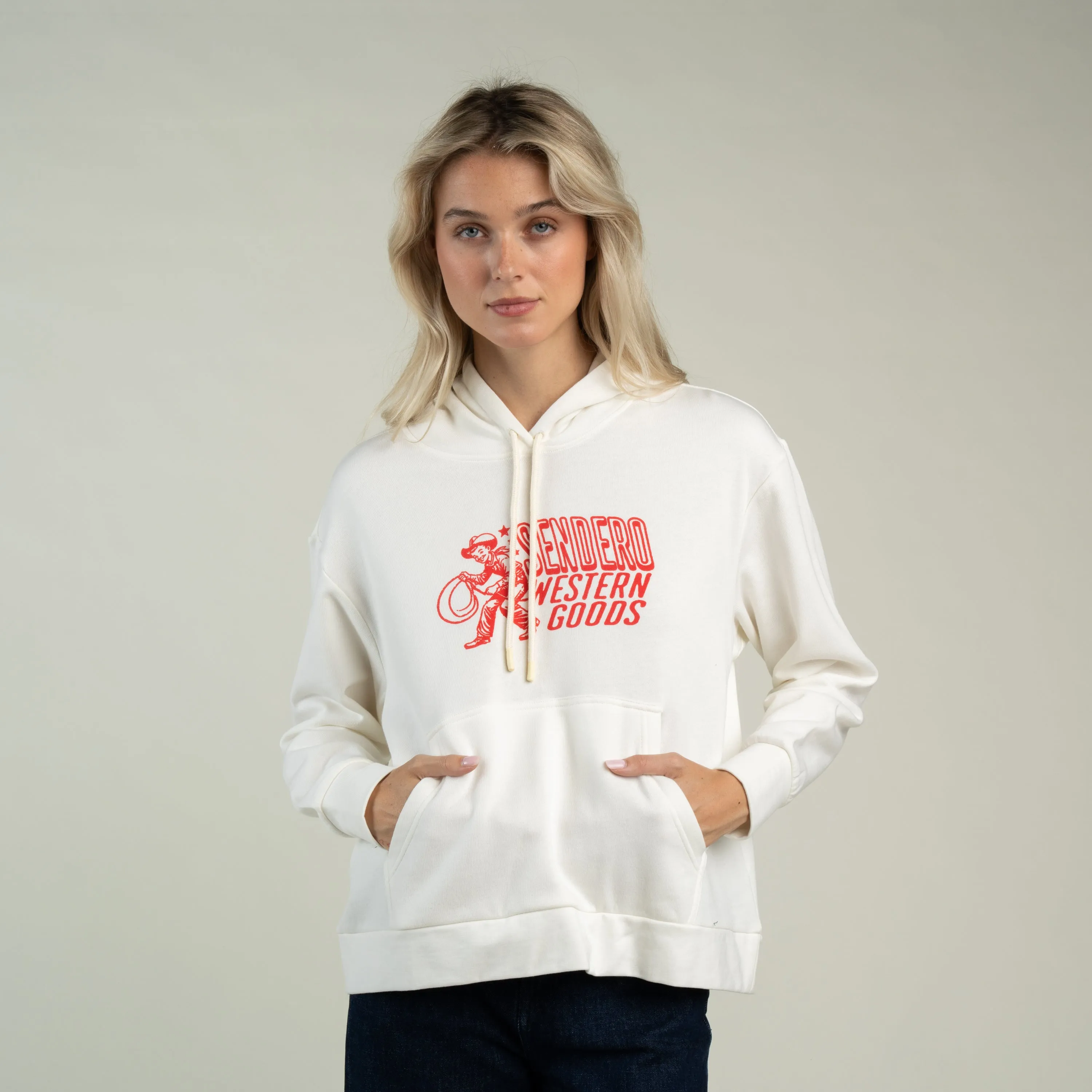 Women's Western Goods Hoodie - Vintage White sold by Sendero Provisions CO product image thumbnail 2