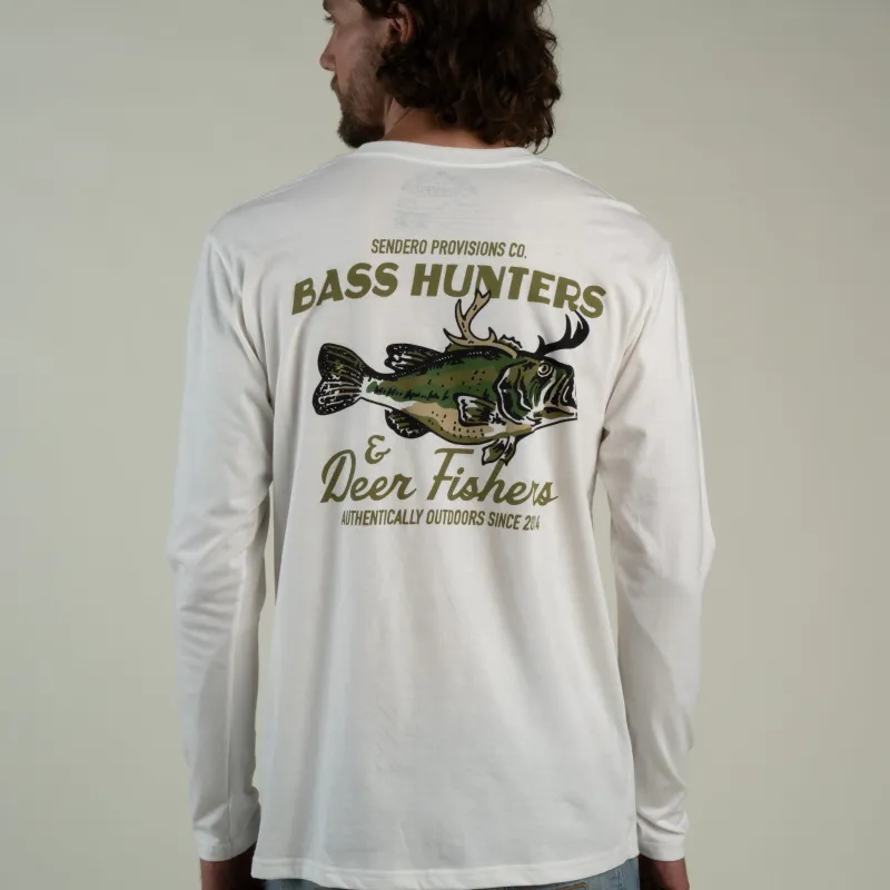 Deer Fishers Long Sleeve T-Shirt - Vintage White made by Sendero Provisions CO