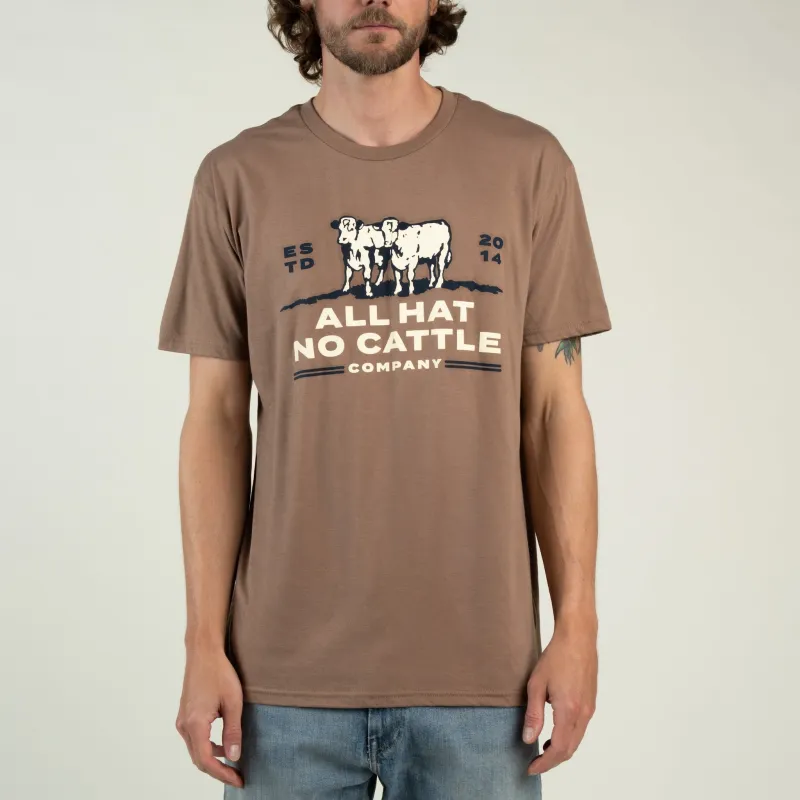 All Hat No Cattle T-Shirt - Light Brown made by Sendero Provisions CO