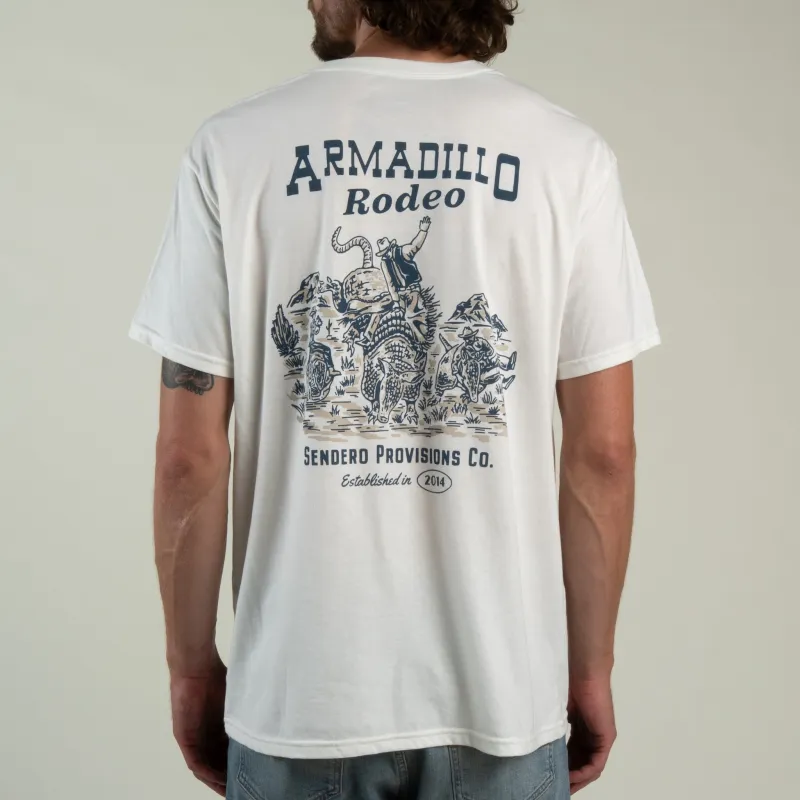 Armadillo Rodeo T-Shirt - Vintage White made by Sendero Provisions CO
