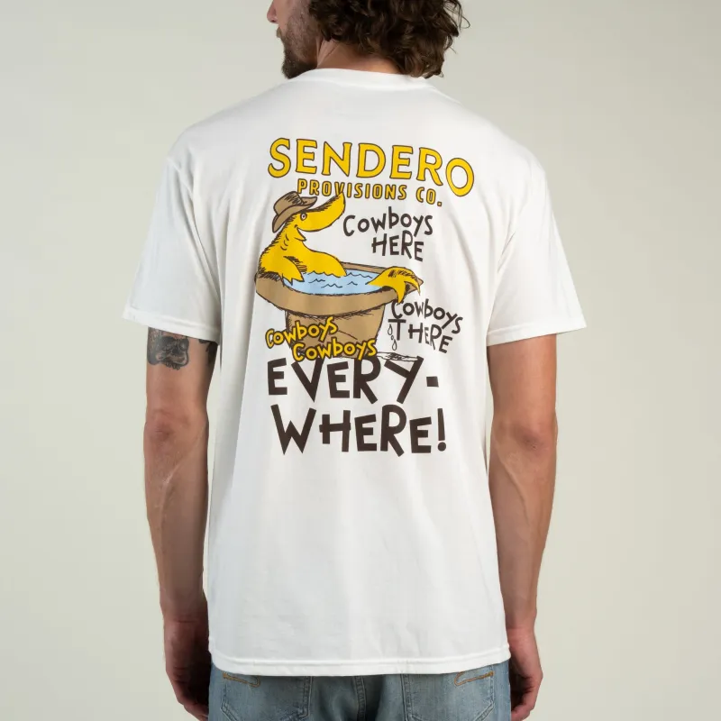 Cowboys Everywhere T-Shirt - Vintage White made by Sendero Provisions CO