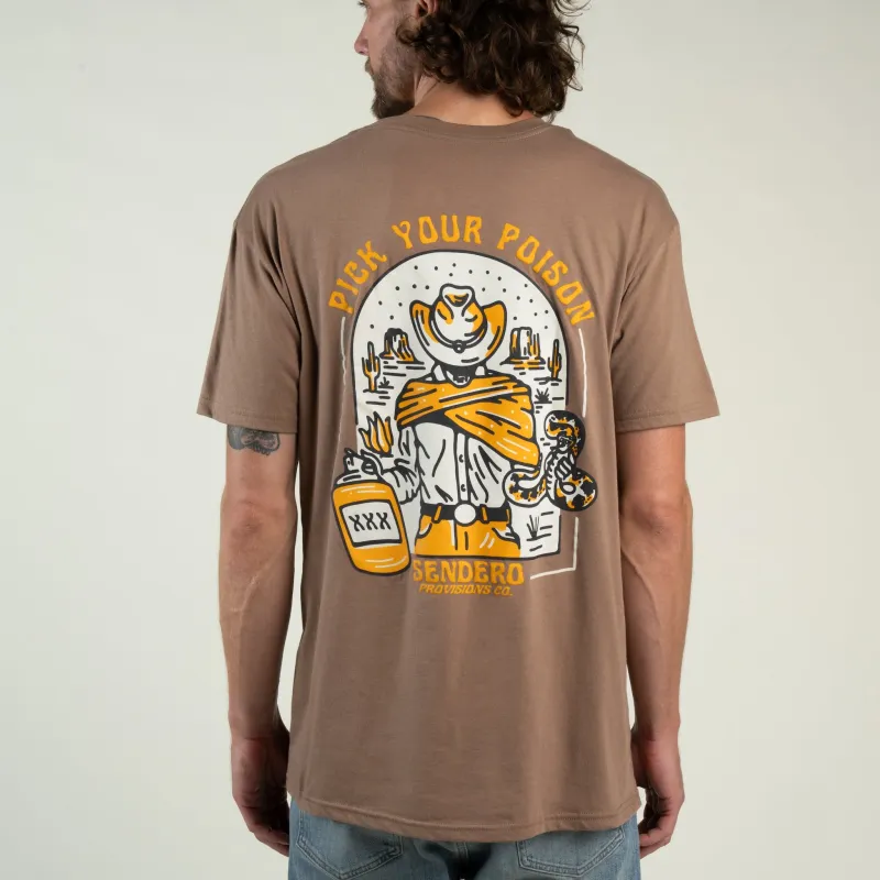 Pick Your Poison T-Shirt - Light Brown made by Sendero Provisions CO