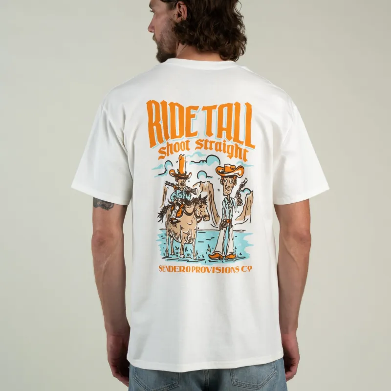 Ride Tall Vintage T-Shirt - Vintage White made by Sendero Provisions CO