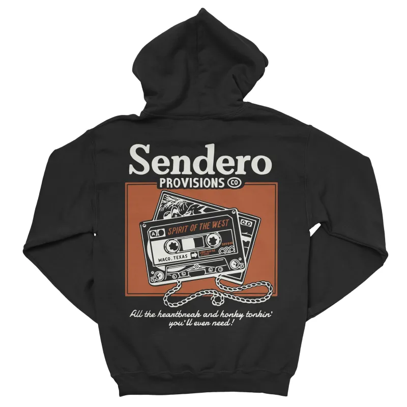 Cassette Tape Hoodie - Black made by Sendero Provisions CO
