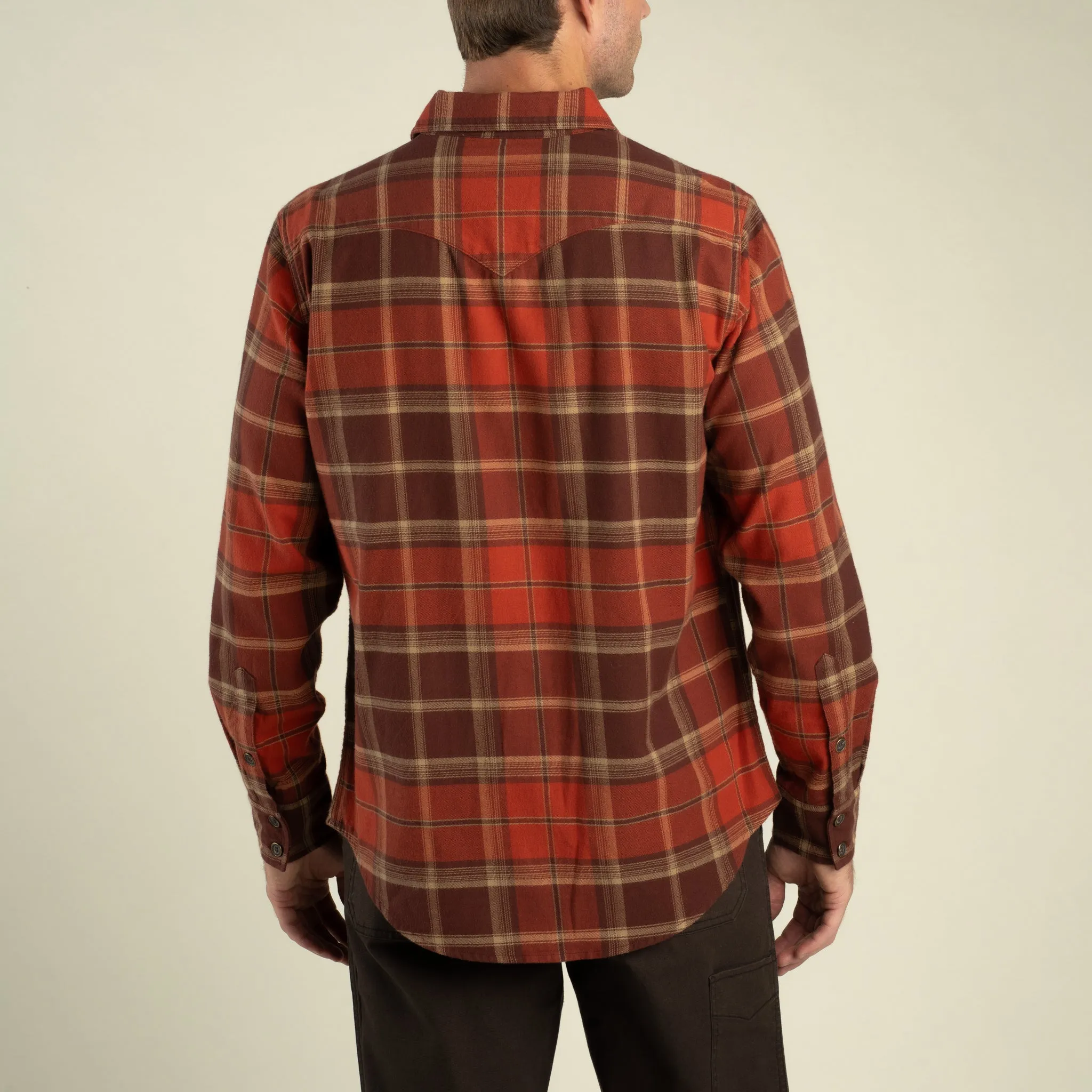 Durango Flannel - Lightweight Stretch - Moab Plaid - Redrock sold by Sendero Provisions CO product image thumbnail 4