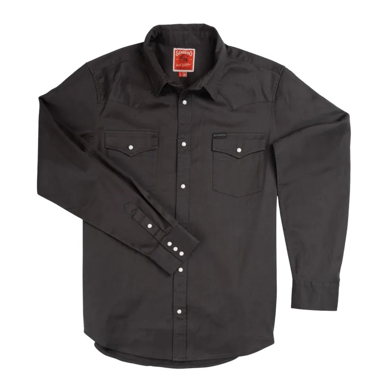 The Wyatt Pearl Snap Long Sleeve Solid Shirt made by Sendero Provisions CO