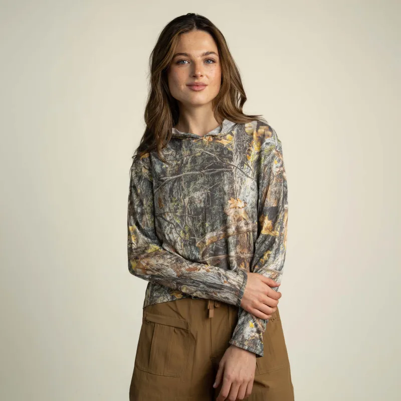 Women's Yucatan Bamboo Hoodie Tech Long Sleeve Shirt - Will Tree Camo made by Sendero Provisions CO