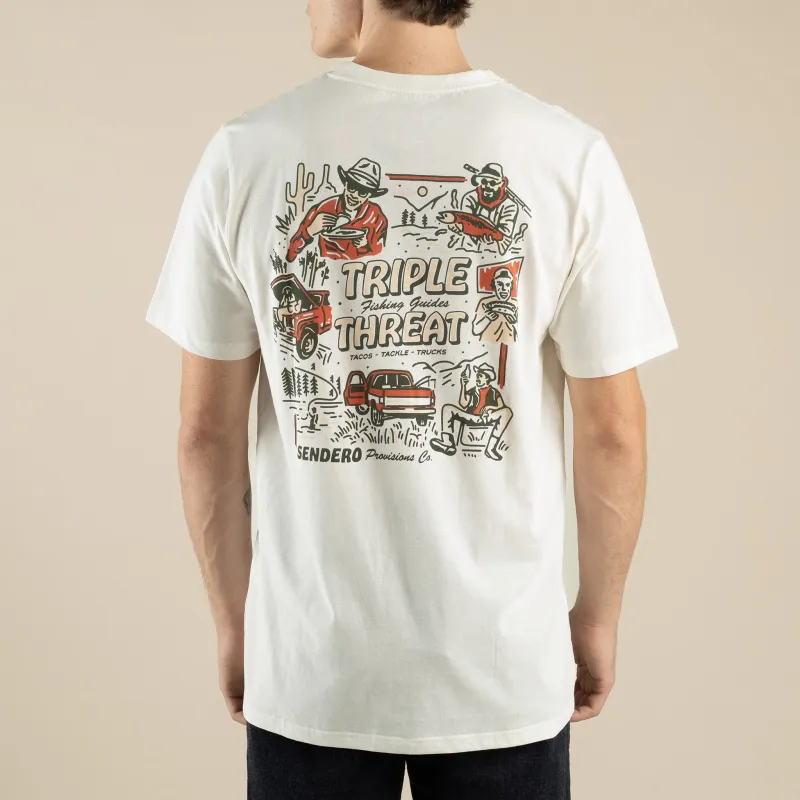 Triple Threat T-Shirt - Vintage White made by Sendero Provisions CO