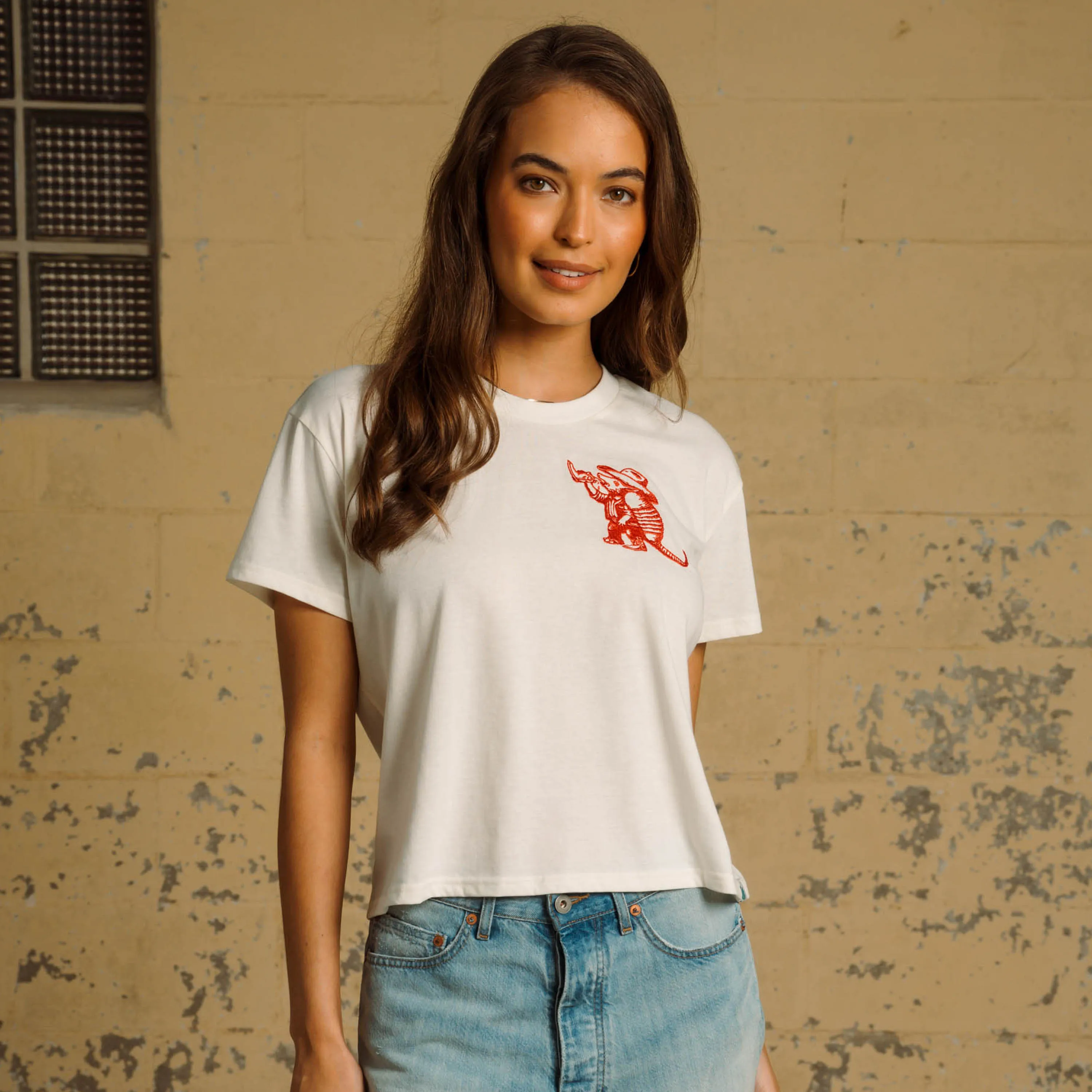 Armadillo Boxy Tee - Vintage White sold by Sendero Provisions CO product image thumbnail 2