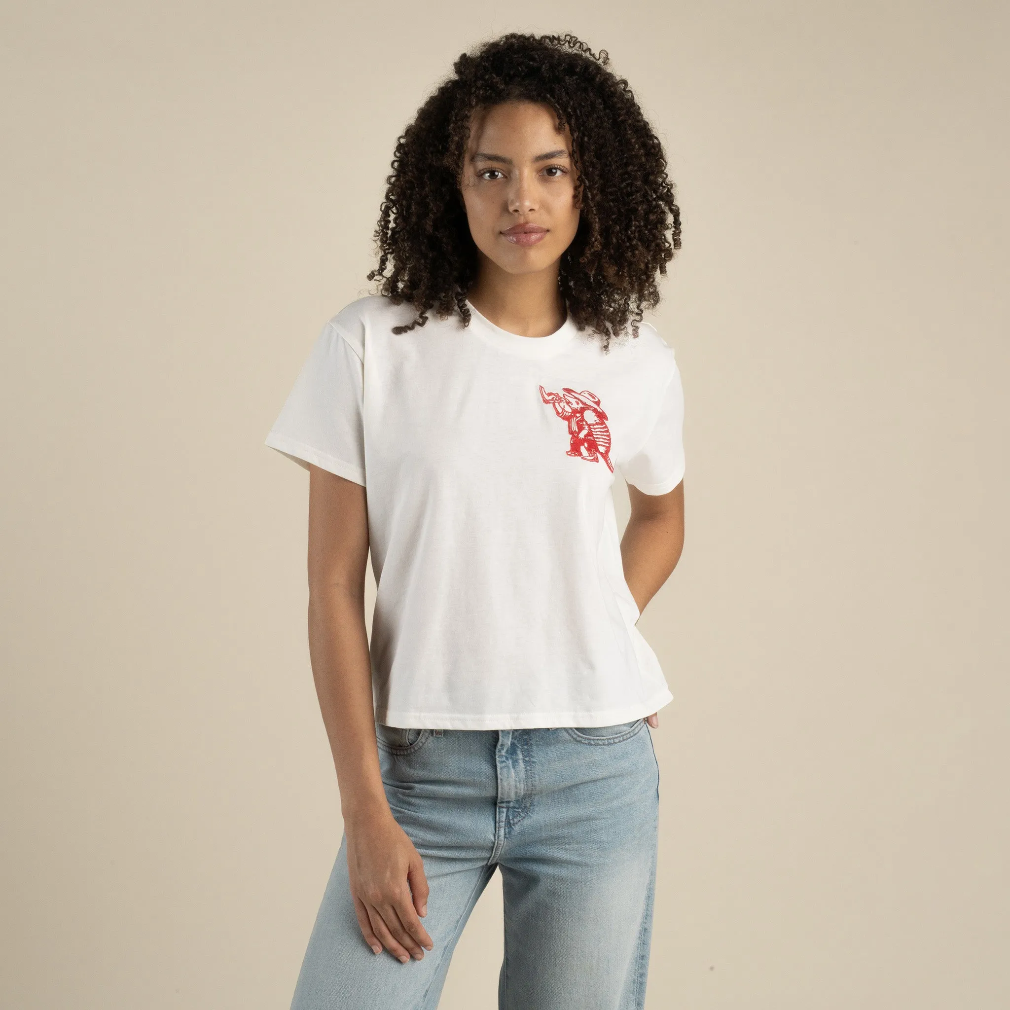 Armadillo Boxy Tee - Vintage White sold by Sendero Provisions CO