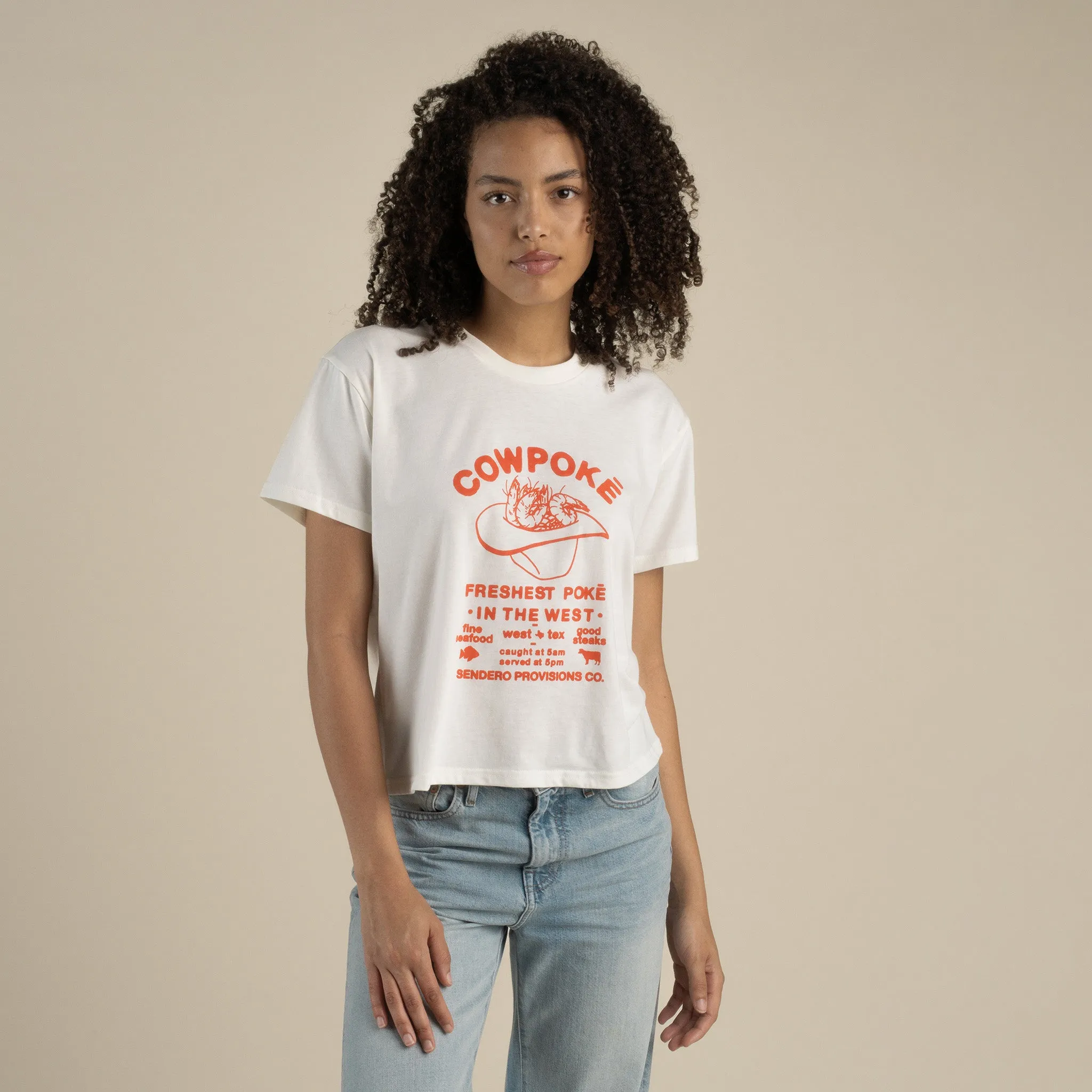 Cowpoke Boxy Tee - Vintage White sold by Sendero Provisions CO