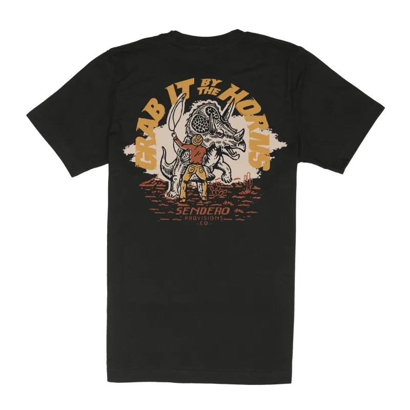 Triceratops T-Shirt - Vintage Black made by Sendero Provisions CO