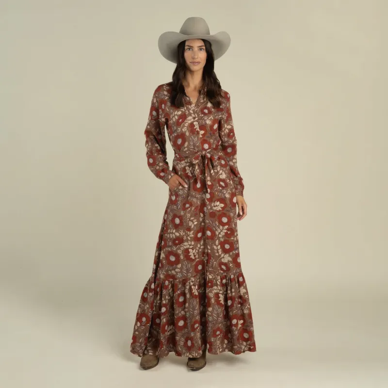 Miradora Dress - Desert Floral - Copper made by Sendero Provisions CO