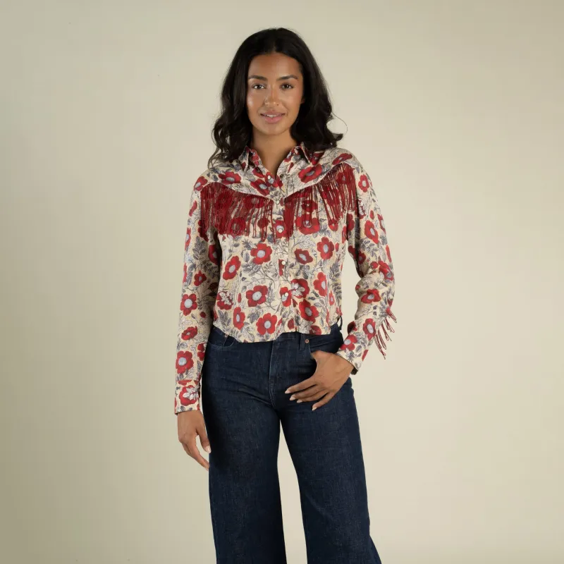 June Blouse - Desert Floral - Rosado made by Sendero Provisions CO