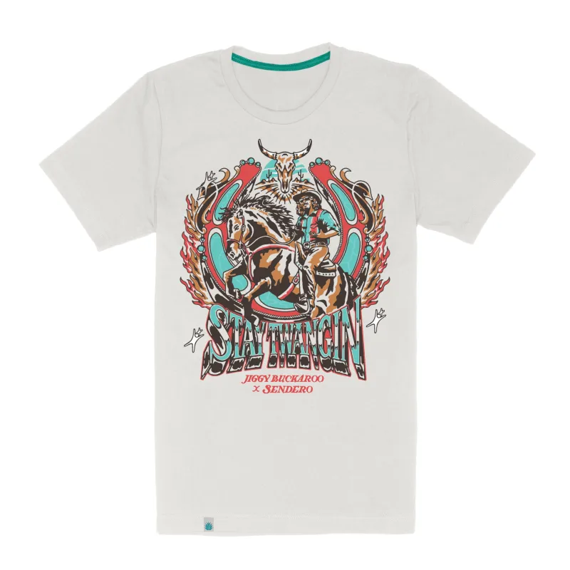 Jiggy Buckaroo X Sendero T-Shirt - White made by Sendero Provisions CO