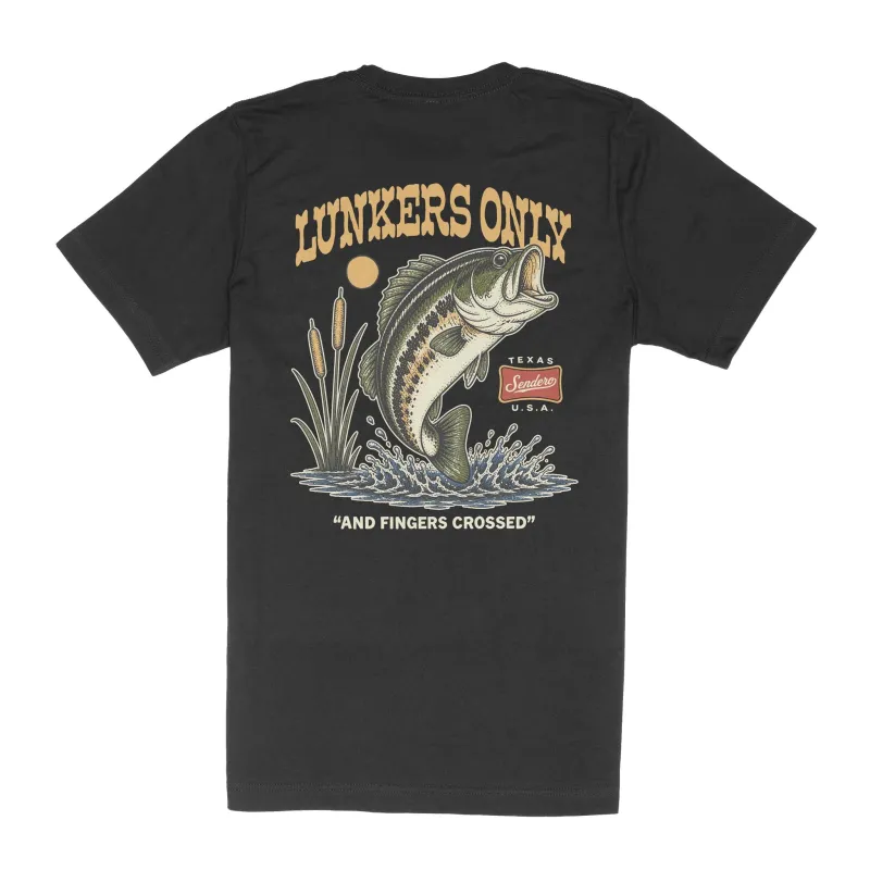 Lunkers Only Standard T-Shirt - Black made by Sendero Provisions CO