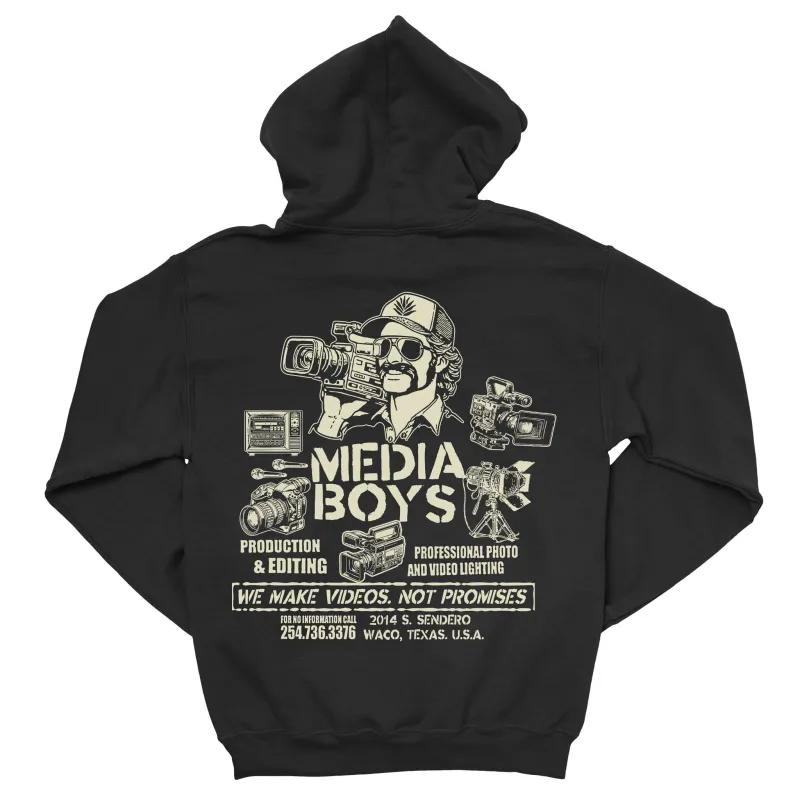 Media Boys Hoodie - Black made by Sendero Provisions CO
