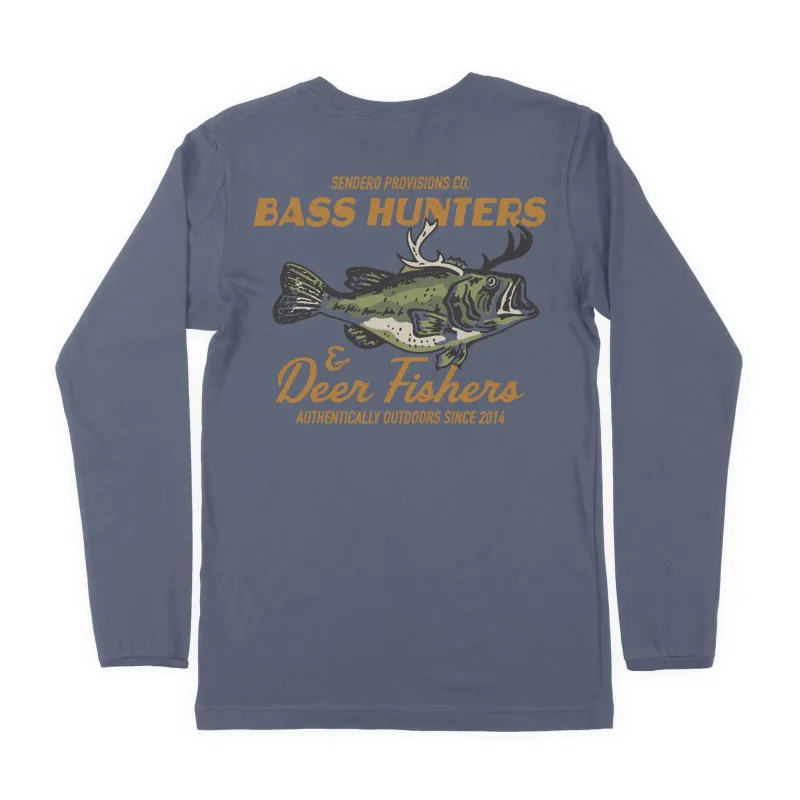 Deer Fishers Long Sleeve T-Shirt - Navy made by Sendero Provisions CO