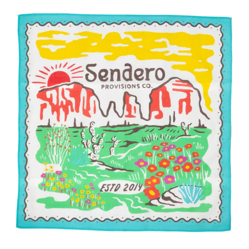 Desert Bloom Bandana made by Sendero Provisions CO
