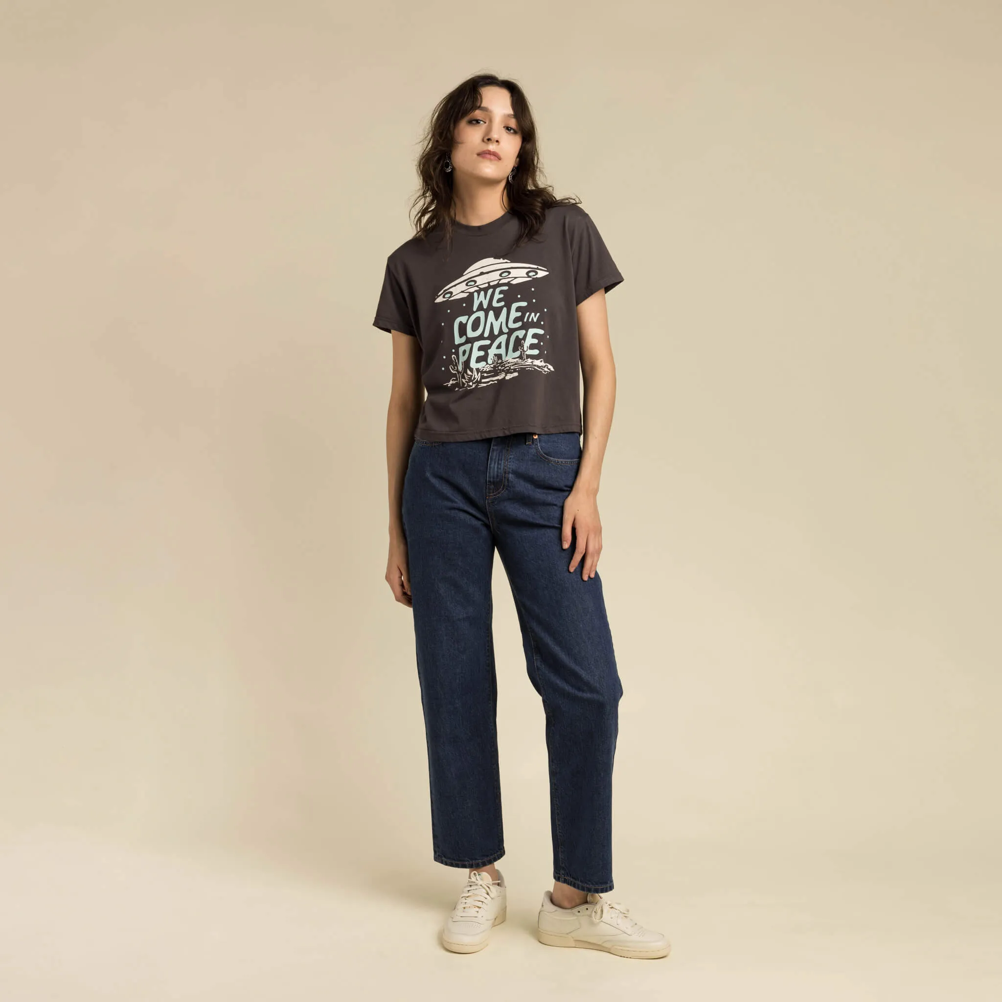 We Come In Peace Boxy Tee sold by Sendero Provisions CO product image thumbnail 3