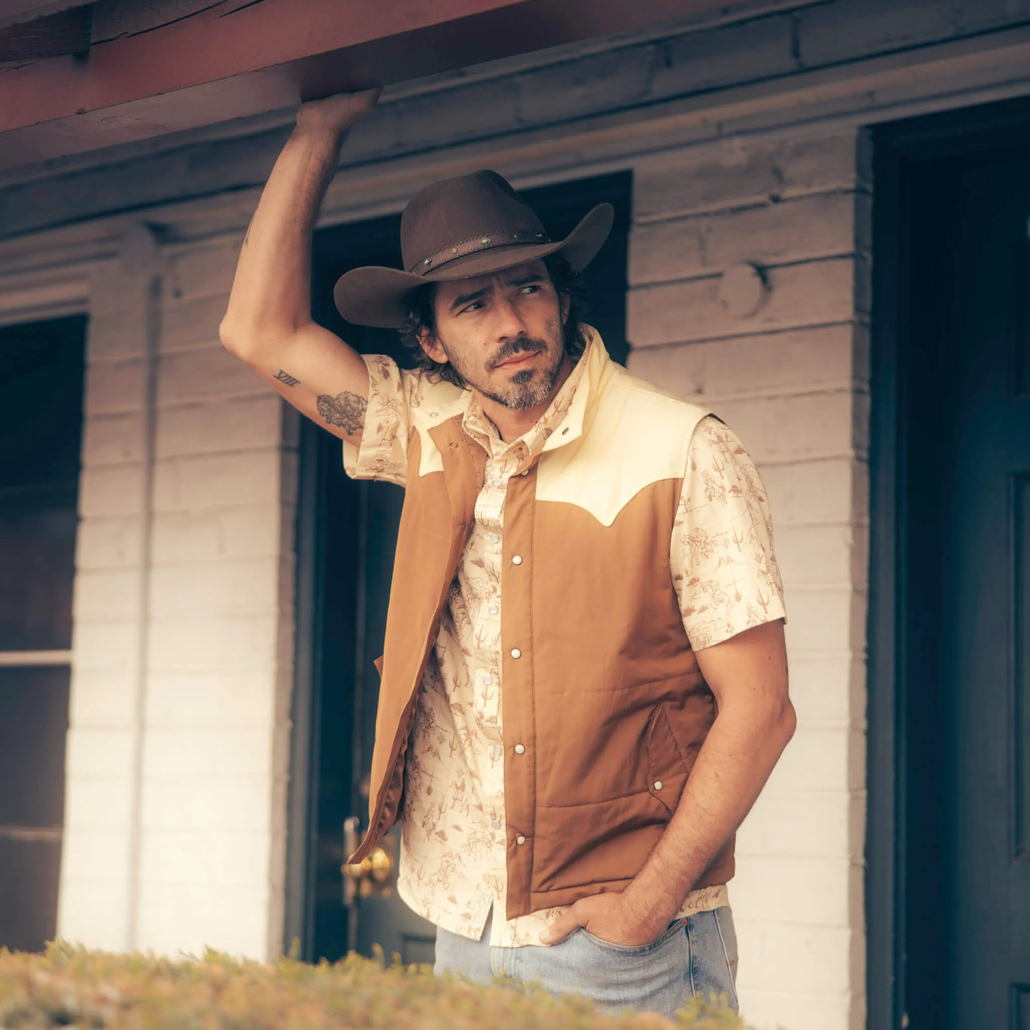 The Wyatt Pearl Snap Short Sleeve Serape Shirt sold by Sendero Provisions CO product image thumbnail 2