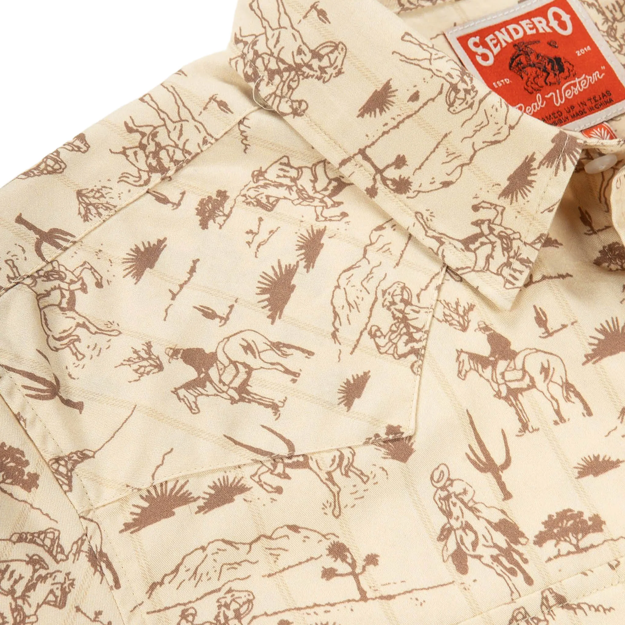 The Wyatt Pearl Snap Short Sleeve Serape Shirt sold by Sendero Provisions CO product image thumbnail 5