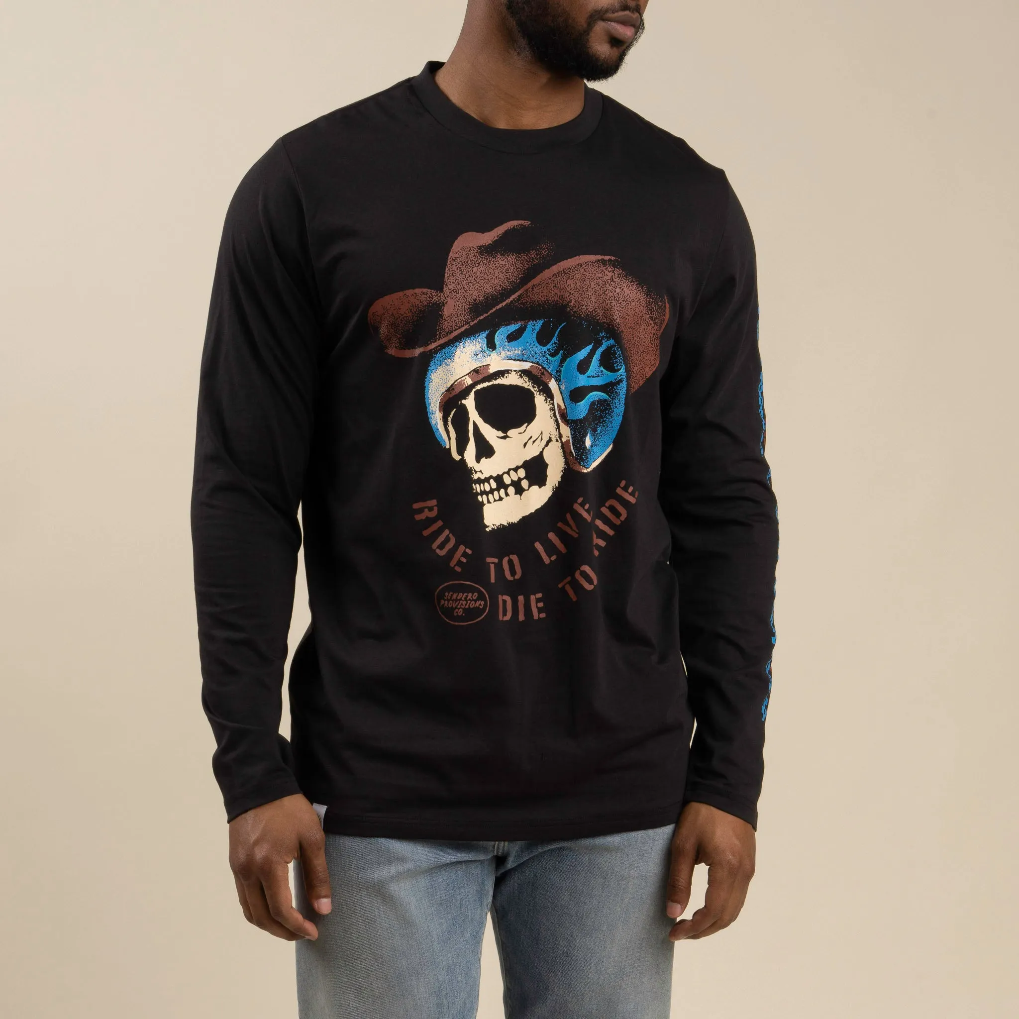 Die to Ride Long Sleeve T-Shirt sold by Sendero Provisions CO product image thumbnail 3