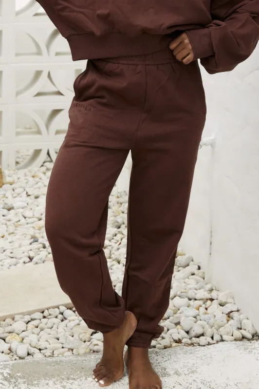 Espresso Surry Sweatpants sold by Kavala Collective