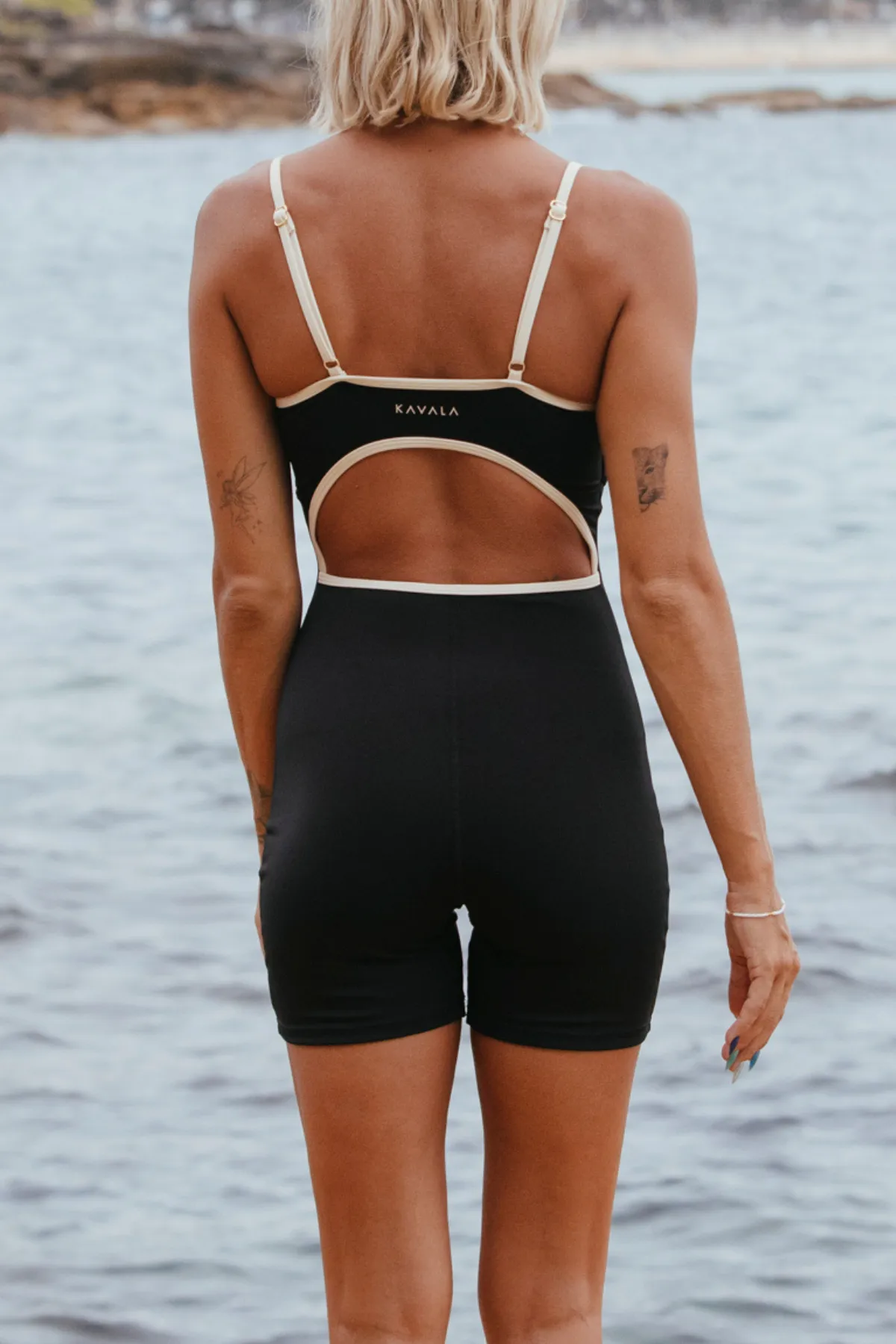 Onyx Contrast Kova Onesie sold by Kavala Collective product image thumbnail 3