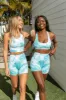 Teal Electric Dye Balian Crop sold by Kavala Collective