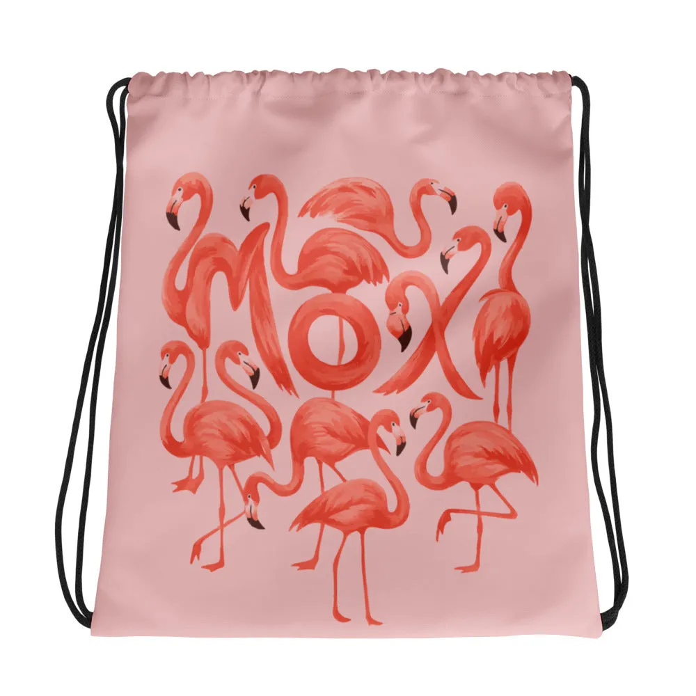 Moxi Flamingo Drawstring bag sold by Moxi Skates