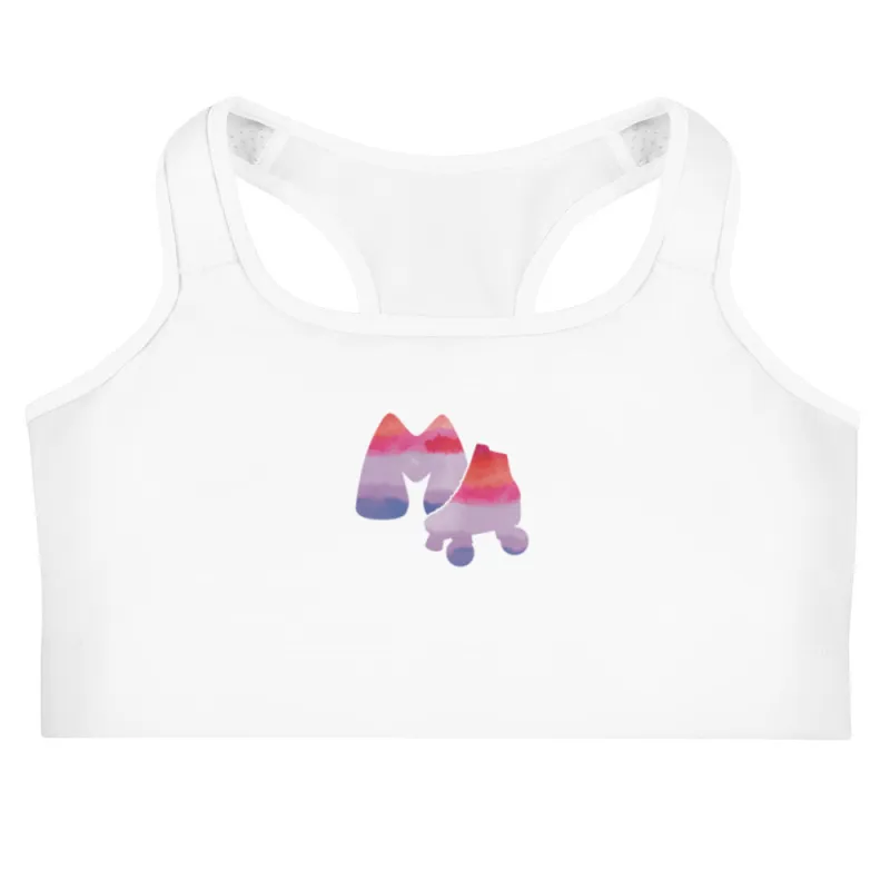 Sports bra sold by Moxi Skates