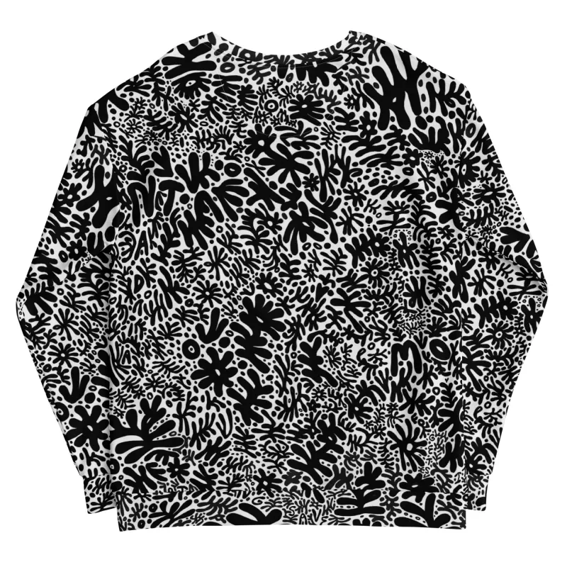 Bent Weird All Over Black & White Sweat sold by Moxi Skates