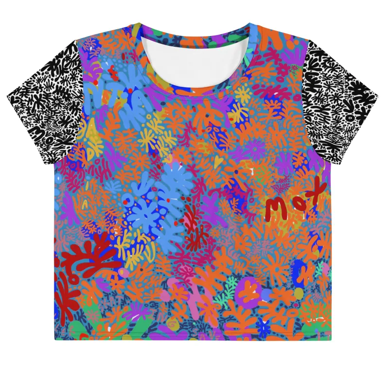 REALLY Bent Weird All Over Crop Tee sold by Moxi Skates