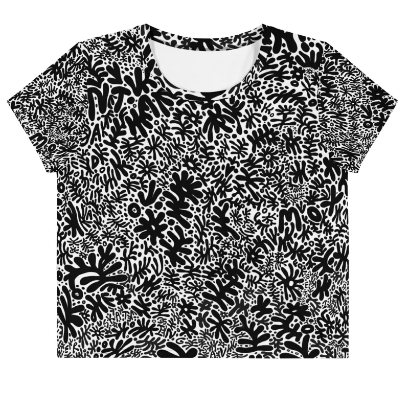 Bent B+W Crop Top sold by Moxi Skates